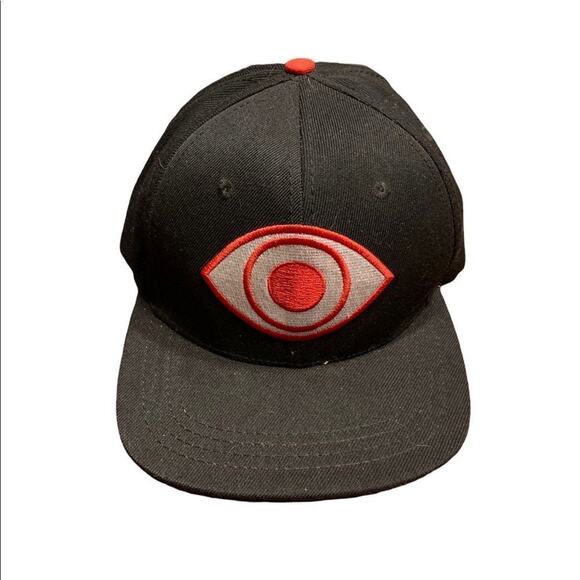 Noragami snapback Japanese anime hat cap black and red w eye graphic! - Picture 1 of 5